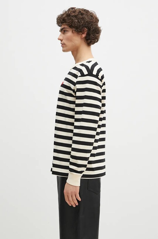 Pamučna majica dugih rukava Human Made Striped Longsleeve HM28CS039 bež AW24