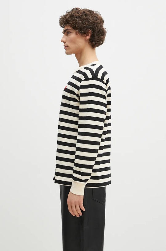 Bavlnené tričko s dlhým rukávom Human Made Striped Longsleeve HM28CS039 béžová AW24