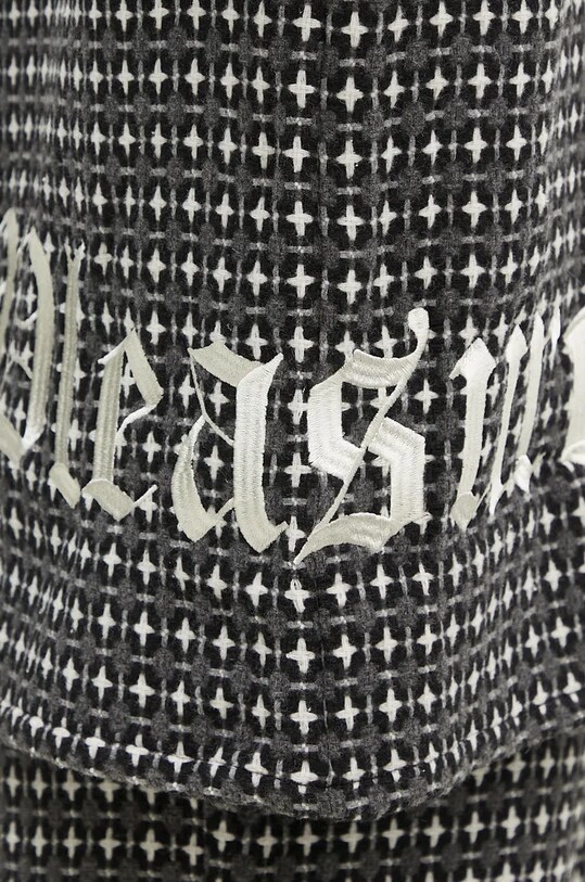 Košile s příměsí vlny PLEASURES Cross Work Shirt šedá P24F036