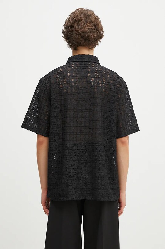 Oblečení Košile PLEASURES Lacy Button Down P24F050 černá