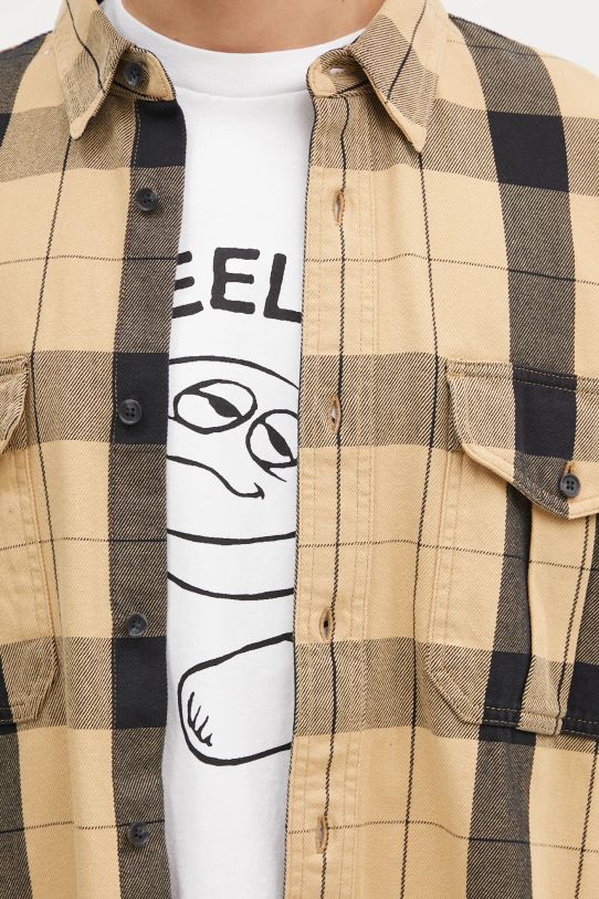 Памучна риза Filson Vintage Alaskan Guide Shirt бежов FMCAM0013