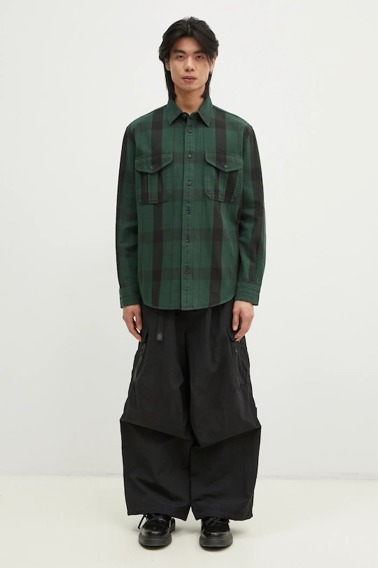 Filson camasa din bumbac Vintage Alaskan Guide Shirt FMCAM0013 verde