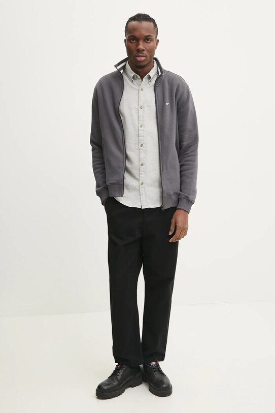 Abercrombie & Fitch camasa din bumbac KI125.4326.110 gri AW24