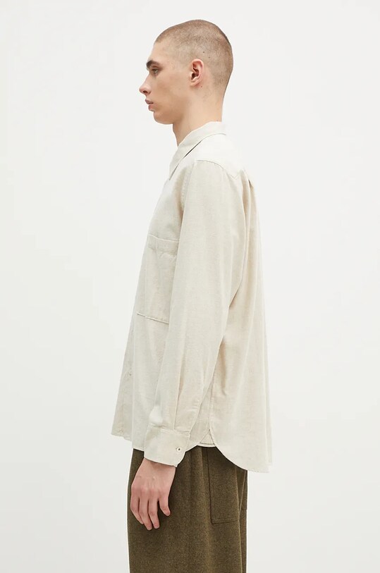 Хлопковая рубашка Universal Works 31651.SAND бежевый AW24
