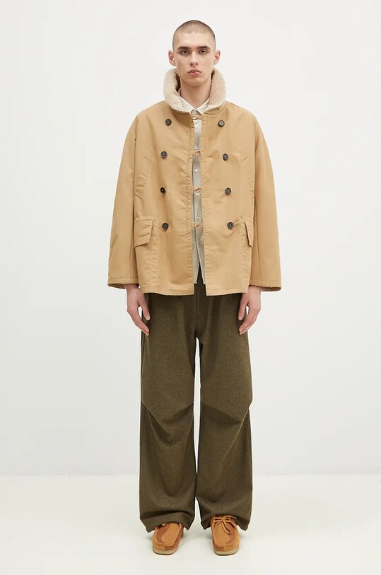 Хлопковая рубашка Universal Works 31651.SAND бежевый