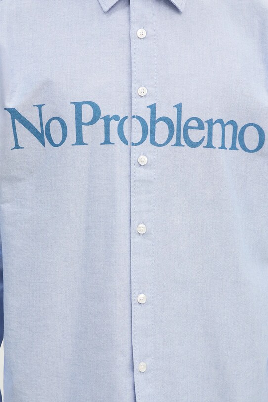 Памучна риза No Problemo Oxford Longsleeve Shirt син NP40101.02