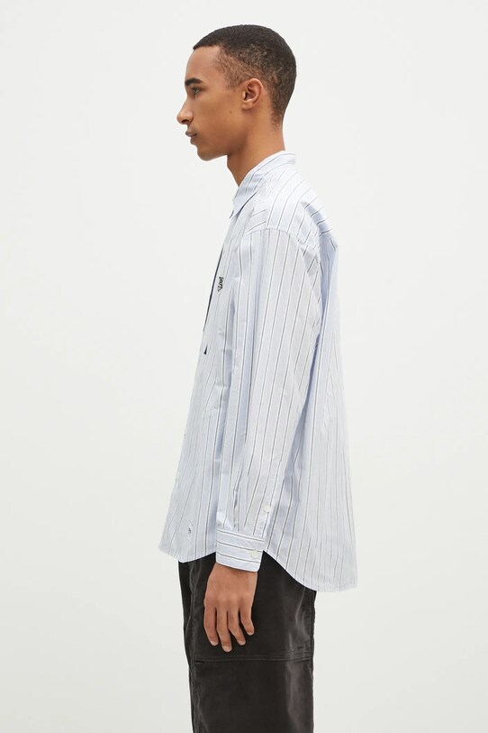 NEIGHBORHOOD camicia in cotone Tie Shirt Longsleeve 242AQNH.SHM01 blu AW24