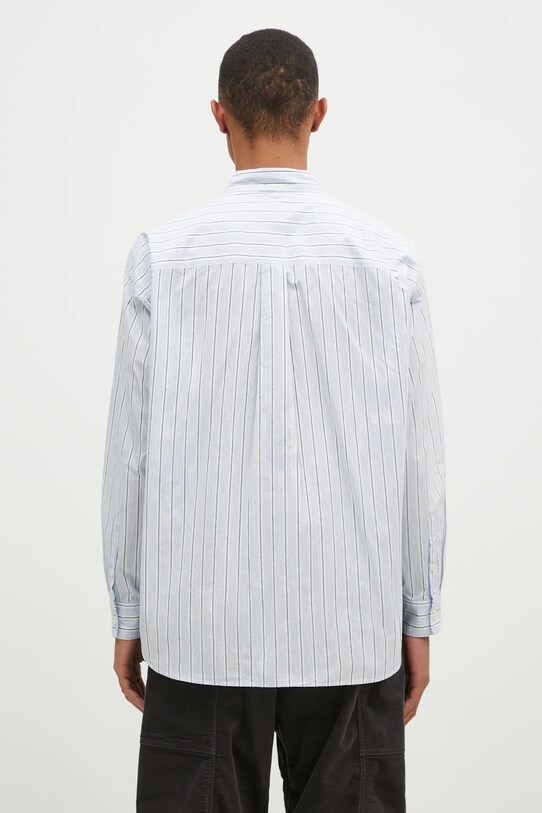 Abbigliamento NEIGHBORHOOD camicia in cotone Tie Shirt Longsleeve 242AQNH.SHM01 blu