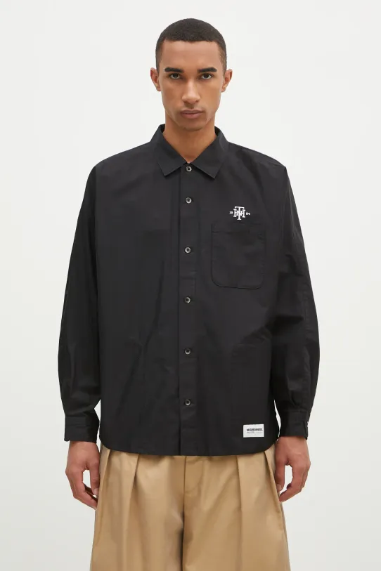 Bavlněná košile NEIGHBORHOOD Dolmansleeve Shirt Longsleeve regular černá 242AQNH.SHM02