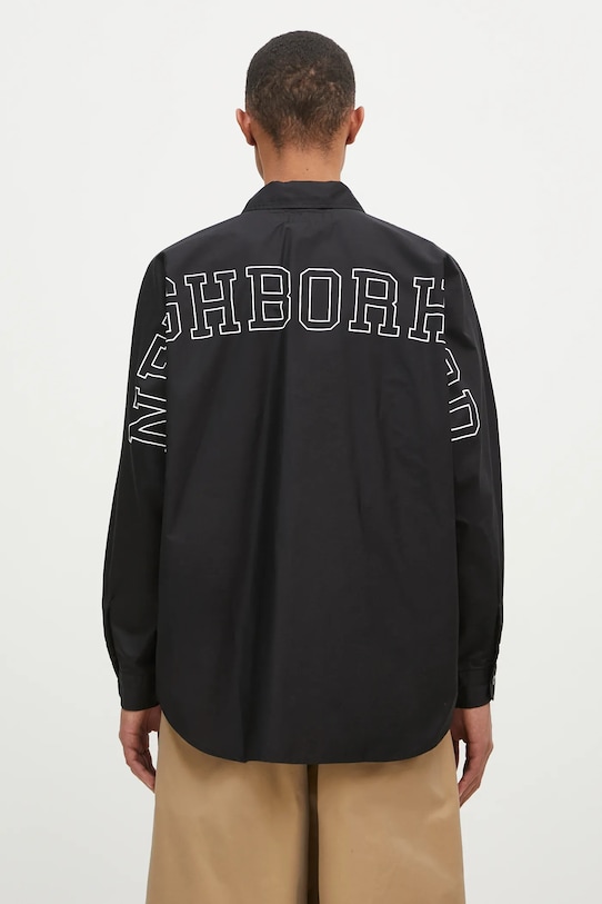 Oblečení Bavlněná košile NEIGHBORHOOD Dolmansleeve Shirt Longsleeve 242AQNH.SHM02 černá