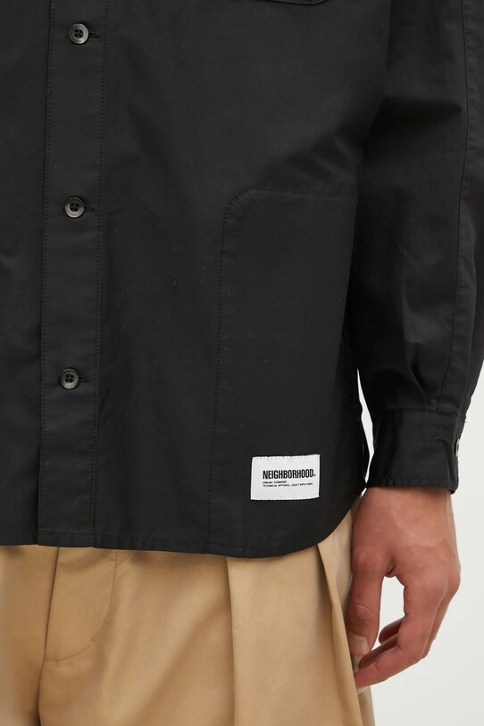 Bavlněná košile NEIGHBORHOOD Dolmansleeve Shirt Longsleeve černá 242AQNH.SHM02