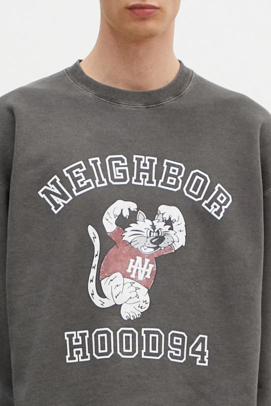 NEIGHBORHOOD hanorac de bumbac Pigment Dyed Sweat Shirt Longsleeve gri 242UNNH.CSM01