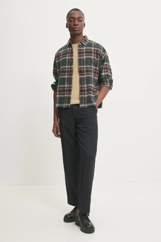 Bavlněná košile Abercrombie & Fitch KI125.4292.308 zelená AW24
