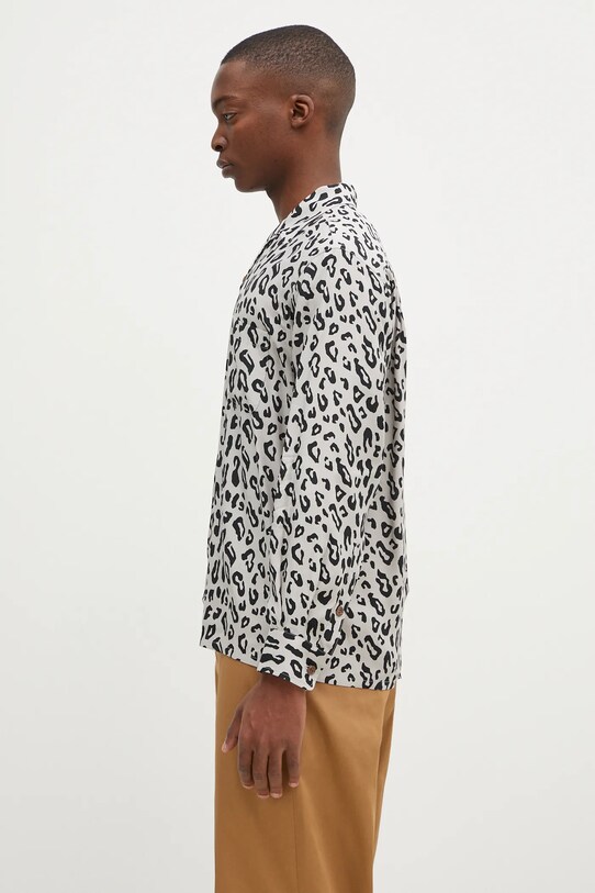 Рубашка Wacko Maria Hawaiian Shirt L/S 24FW.WMS.HI01 серый AW24