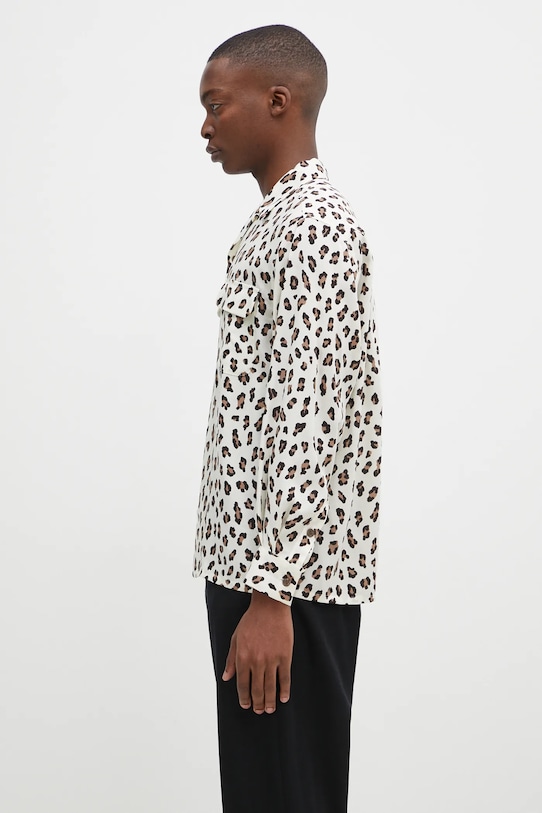 Πουκάμισο Wacko Maria Hawaiian Shirt L/S 24FW.WMS.HI02 μπεζ AW24