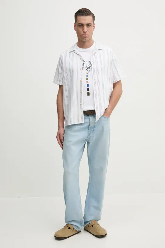 Хлопковая рубашка PS Paul Smith M2R.695U.P22264 белый SS25