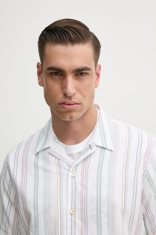 PS Paul Smith cămașă din bumbac alb M2R.695U.P22264