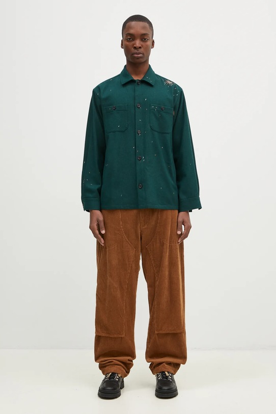 Undercover wool shirt UC2D4405.1 green