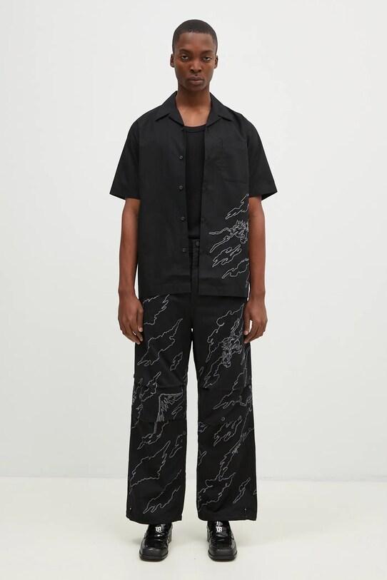 Хлопковая рубашка Maharishi Dpm: Sparse Bonsai Camo Shirt 5336.BLACK чёрный