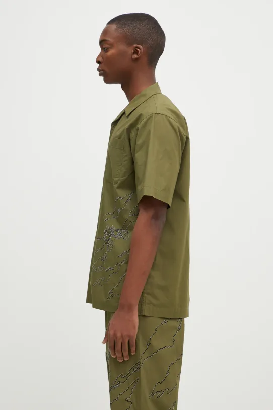 Maharishi camasa din bumbac Dpm: Sparse Bonsai Camo Shirt 5336.OLIVE verde AW24