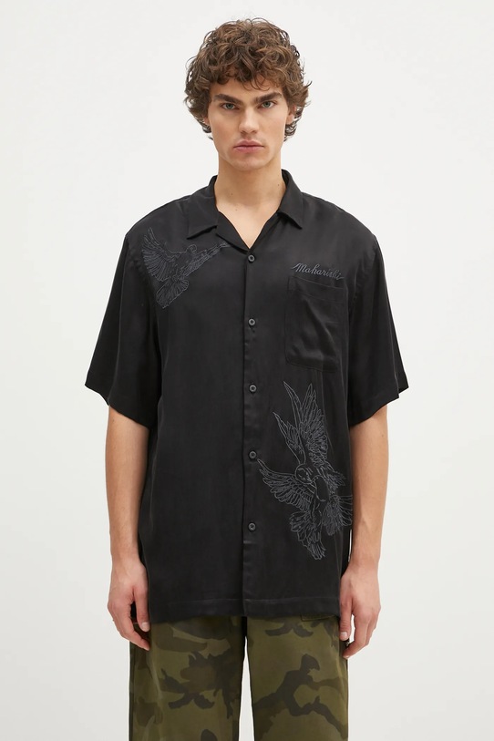 Πουκάμισο Maharishi Peace Dove Embroidered Shirt casual μαύρο 5326.BLACK