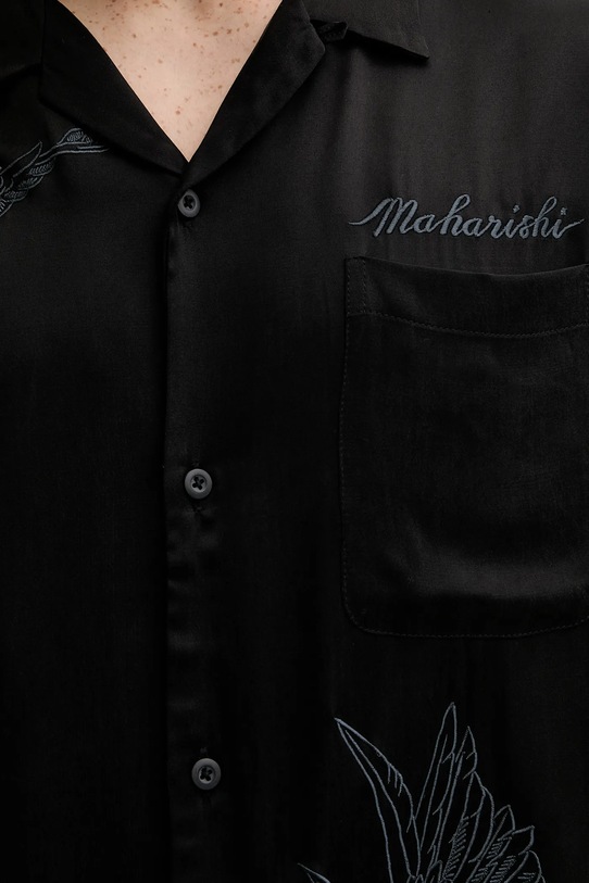 Maharishi cămașă Peace Dove Embroidered Shirt 5326.BLACK