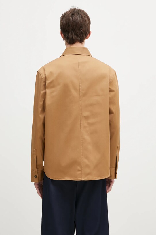 Одежда Куртка-рубашка Maison Kitsuné Overshirt MM00401WW0078 бежевый