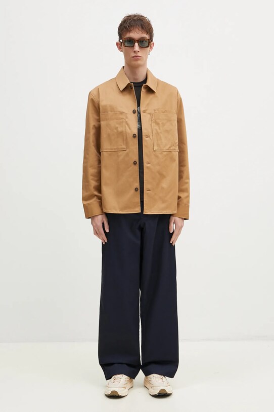 Maison Kitsuné shirt jacket Overshirt MM00401WW0078 beige