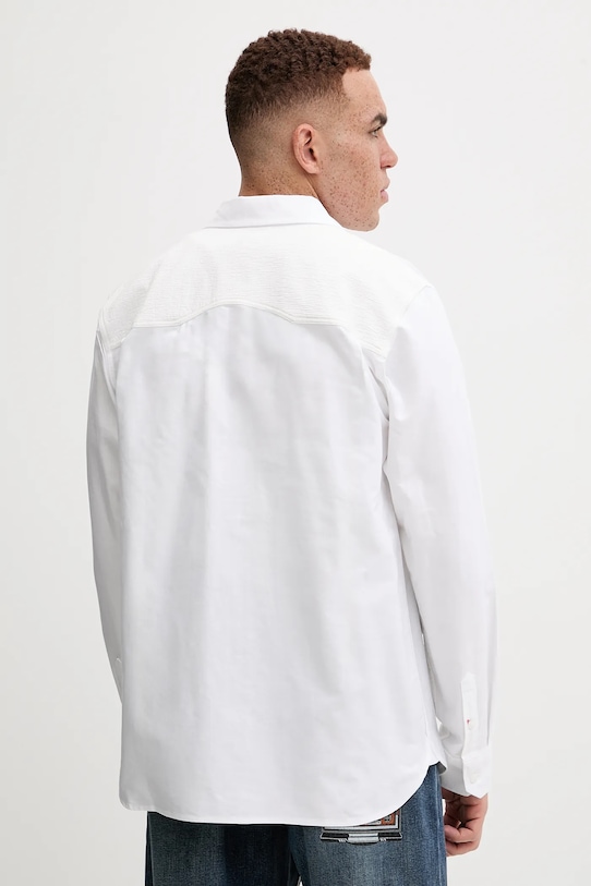 Одежда Хлопковая рубашка Evisu Evisu Logos & Wave Emb 2EAHTM4SL7040 белый