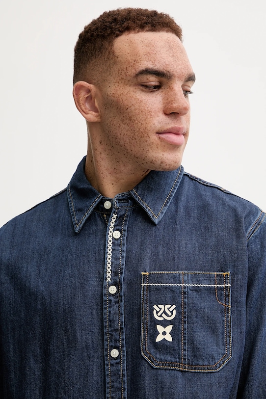 Rifľová košeľa Evisu Daicock Printed tmavomodrá 2EAHTM4DL1031