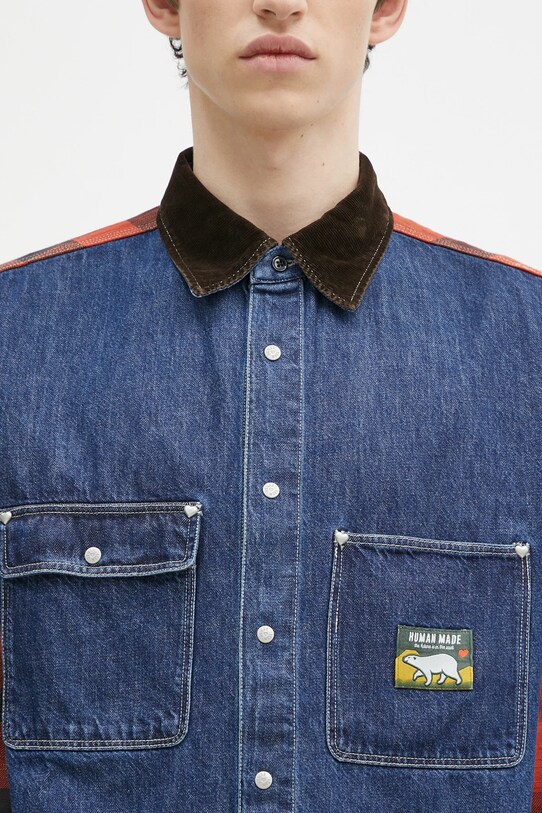 Human Made koszula Scout Shirt niebieski HM28SH015