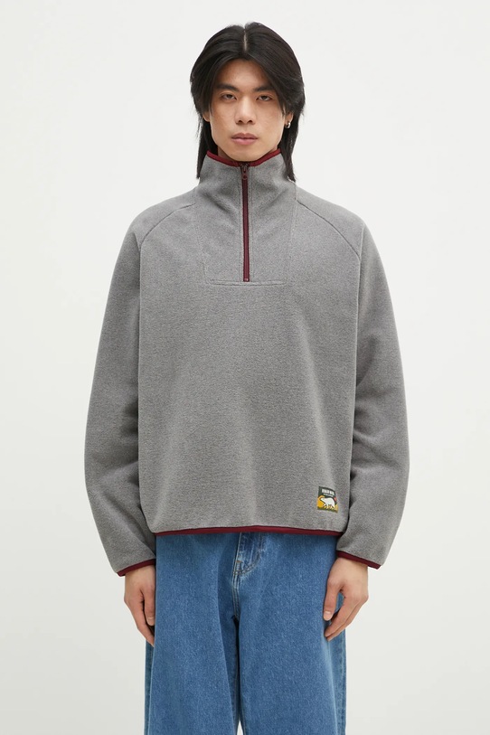 Флісова кофта Human Made Fleece Half-Zip Shirt без капюшона сірий HM28CS019