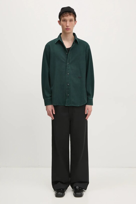 032C shirt 'Goya' Denim F24.URD.1341.450 green
