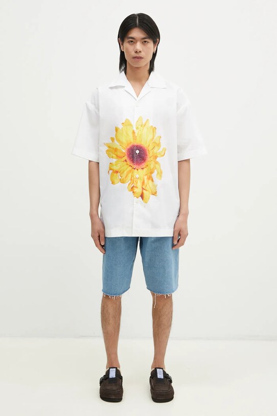 Pamučna košulja JW Anderson Short Sleeve Shirt SH0335.PG1667.001 bijela