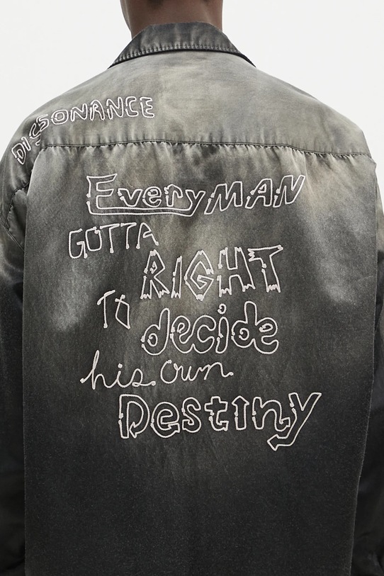 Maison MIHARA YASUHIRO camasa Bleached Longsleeve Satin Shirts J13SH183 negru