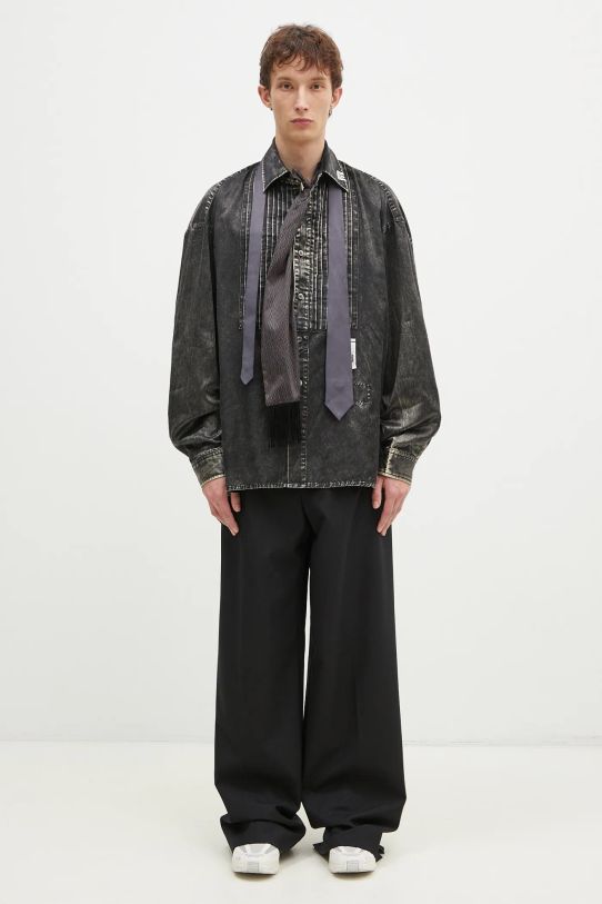 Сорочка Maison MIHARA YASUHIRO Accessories Mixed Longsleeve Shirts J13SH185 чорний