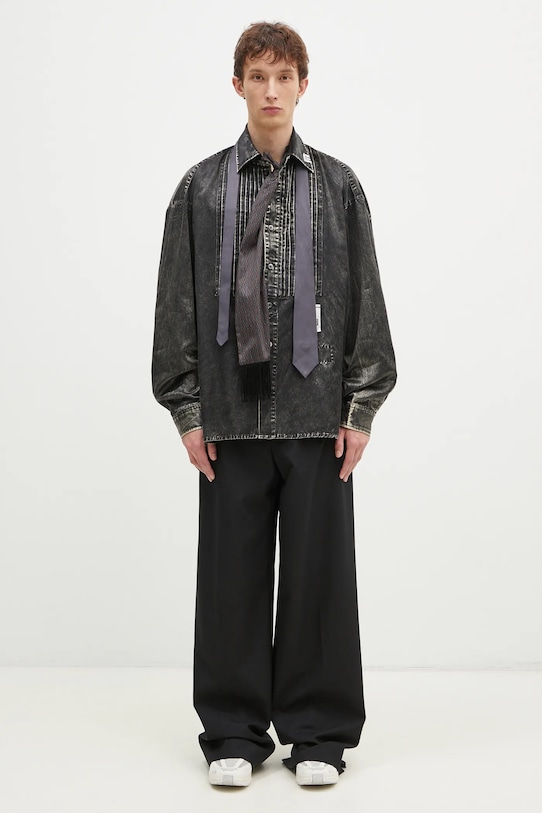 Košile Maison MIHARA YASUHIRO Accessories Mixed Longsleeve Shirts J13SH185 černá