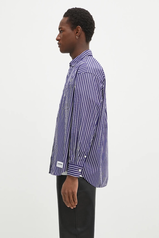 Βαμβακερό πουκάμισο NEIGHBORHOOD 242TSNH.SHM03 σκούρο μπλε AW24