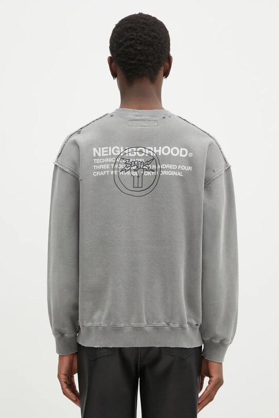 Одяг Бавовняна кофта NEIGHBORHOOD 242OKNH.CSM01 сірий