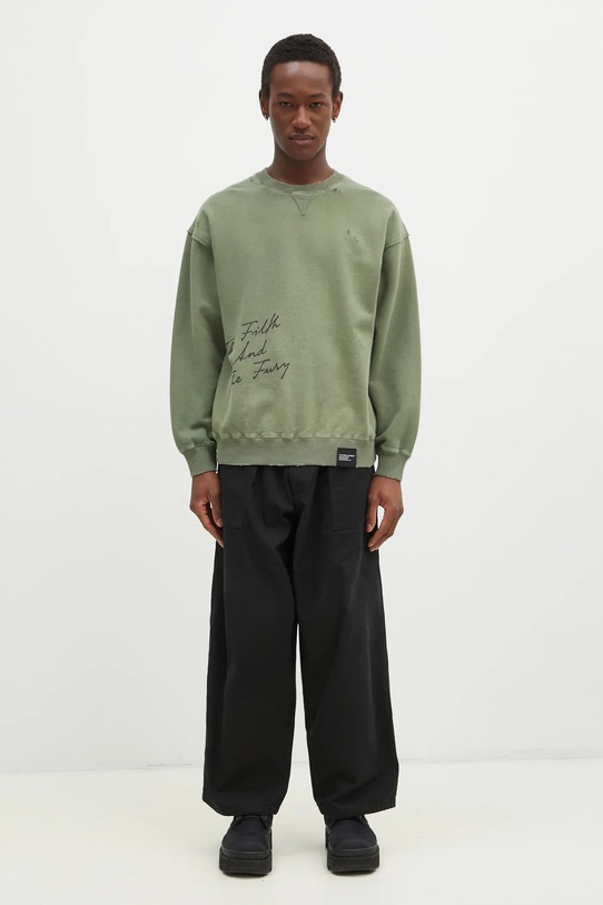 Хлопковая кофта NEIGHBORHOOD 242OKNH.CSM01 зелёный