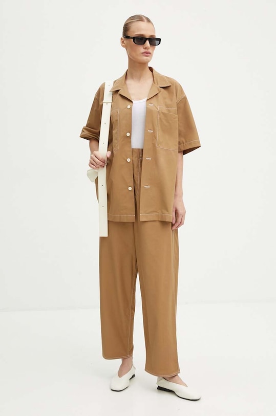 Košeľa Sunnei RTWXSHR004 béžová