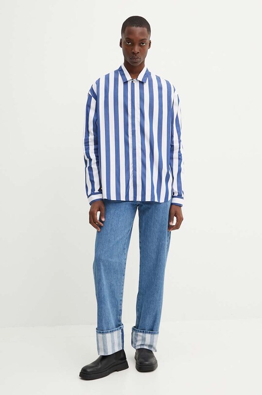 Sunnei camicia in cotone blu RTWXSHR007