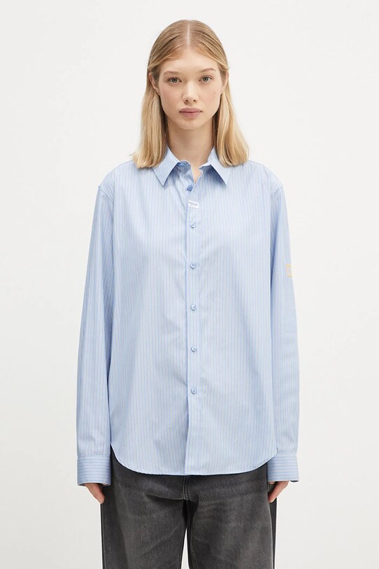 Martine Rose cotton shirt Classic Shirt 401WS02509 blue AW24