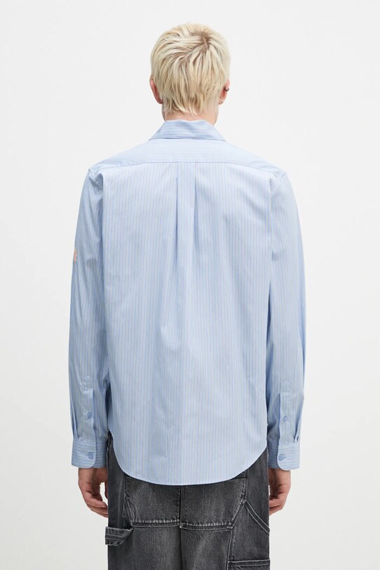 Bavlněná košile Martine Rose Classic Shirt 401WS02509 modrá