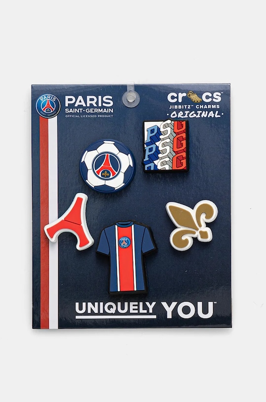 Crocs przypinki do obuwia Paris St Germain 5-pack granatowy 10012289.Paris.St.Germa
