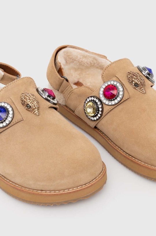 Semišové šľapky Kurt Geiger London Octavia Casual Sling Mule béžová 2633540209.BEIGE