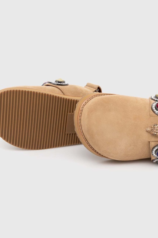 Semišové šľapky Kurt Geiger London Octavia Casual Sling Mule 2633540209.BEIGE béžová