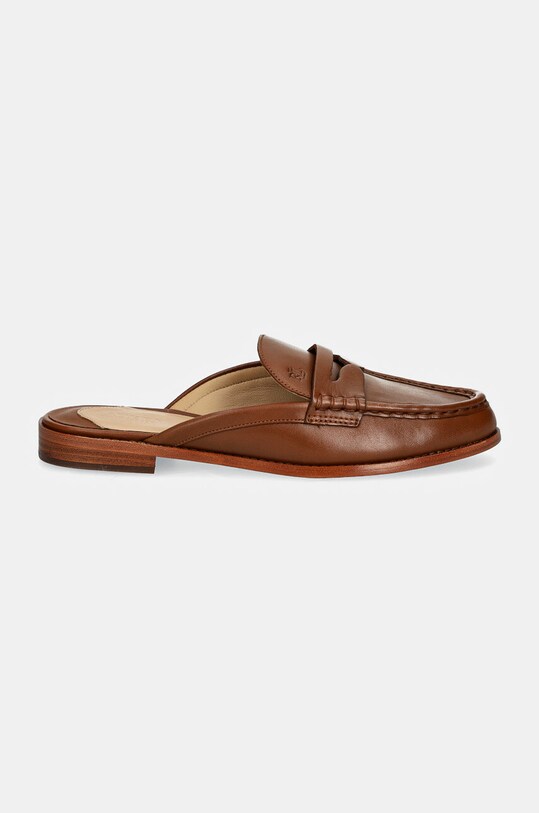 Кожаные шлепанцы Lauren Ralph Lauren Wynnie Mule 802943791002.270 коричневый AW24