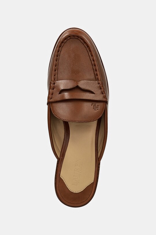 Кожаные шлепанцы Lauren Ralph Lauren Wynnie Mule коричневый 802943791002.270