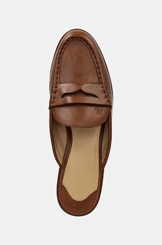 Lauren Ralph Lauren klapki skórzane Wynnie Mule brązowy 802943791002.270